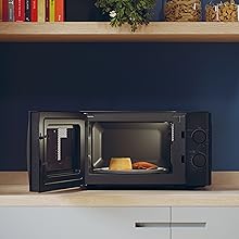 microondas baratos grill pequeño cocina 1000W negro 20 litros funciones potencia