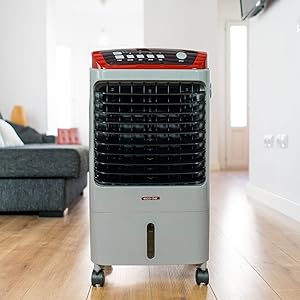 ECODE Climatizador Ventilador Portátil Calefactor Bajo Consumo Humidificador Mando a Distancia