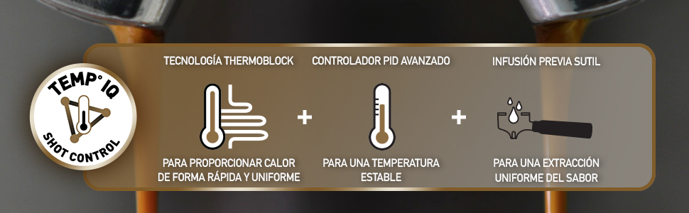 Tecnología Thermoblock para proporcionar calor de forma rápida y uniforme