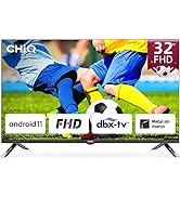 CHiQ H8C 32 Pulgadas FHD LED Smart TV Android 11, Metal Frameless (Chasis Metalico Sin Marco), HD...