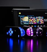 eXtremeRate 7 Colores 9 Modos DFS LED Botones Kit para Nintendo Switch Teclas de Joycon Botón de ...