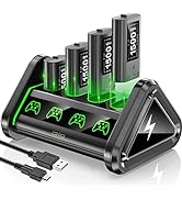 OIVO Baterías para Xbox One/Xbox Series X/S/Elite Mando con Cargador de batería, 4 de baterías Xb...