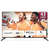 CHiQ H7C 43" UHD TV, 4K Smart TV, diseño sin Marco, HDR,Chromecast, Netflix/Prime Video/Google As...